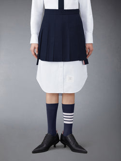 WOOL FRESCO PLEATED MINI SKIRT