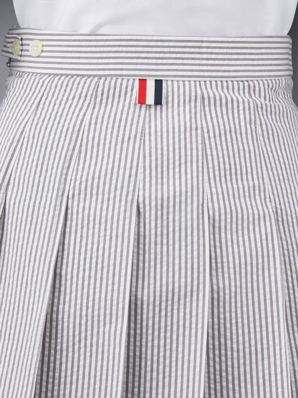 SEERSUCKER PLEATED MINI SKIRT - image 6