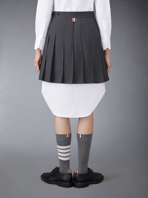 SUPER 120'S TWILL PLEATED MINI SKIRT - image 3