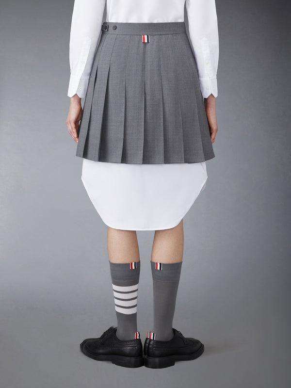 SUPER 120'S TWILL PLEATED MINI SKIRT - image 3
