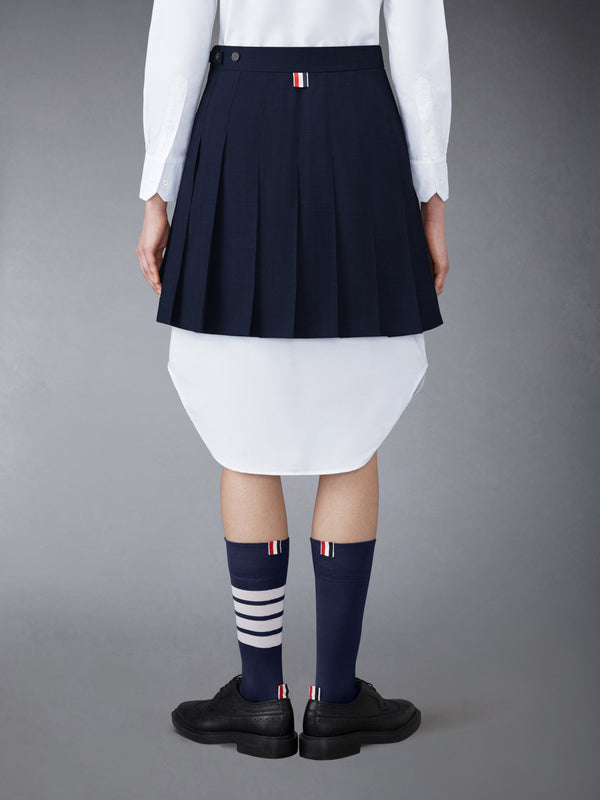 SUPER 120'S TWILL PLEATED MINI SKIRT - image 3
