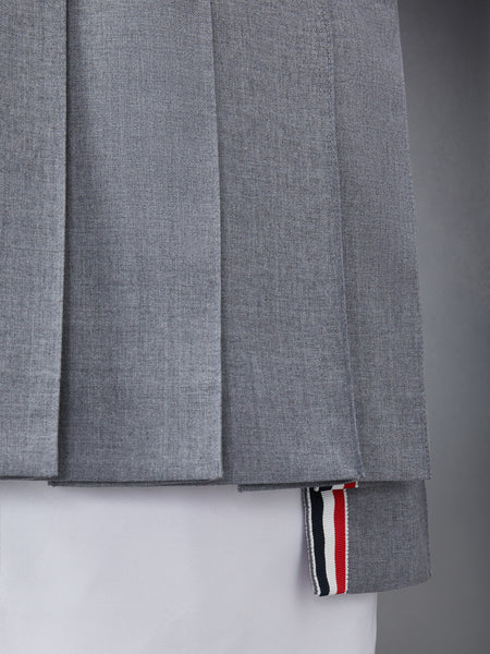 SCHOOL UNIFORM PLEATED MINI SKIRT MED GREY