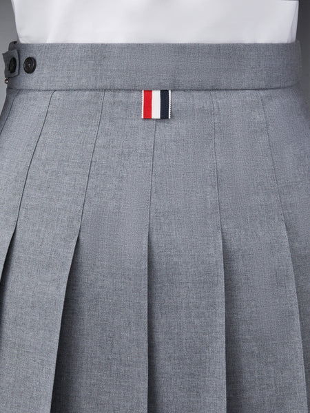 SCHOOL UNIFORM PLEATED MINI SKIRT MED GREY