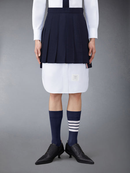 SCHOOL UNIFORM PLEATED MINI SKIRT NAVY