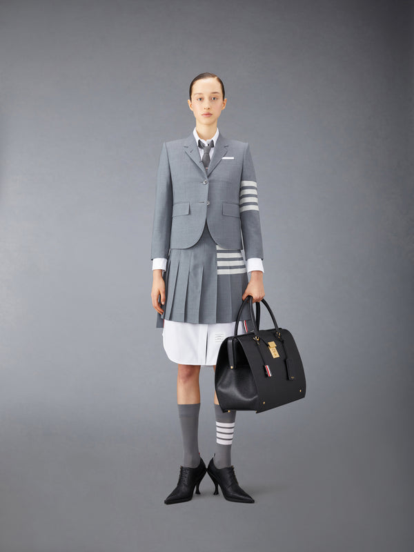 PLAIN WEAVE 4-BAR PLEATED MINI SKIRT - image 4