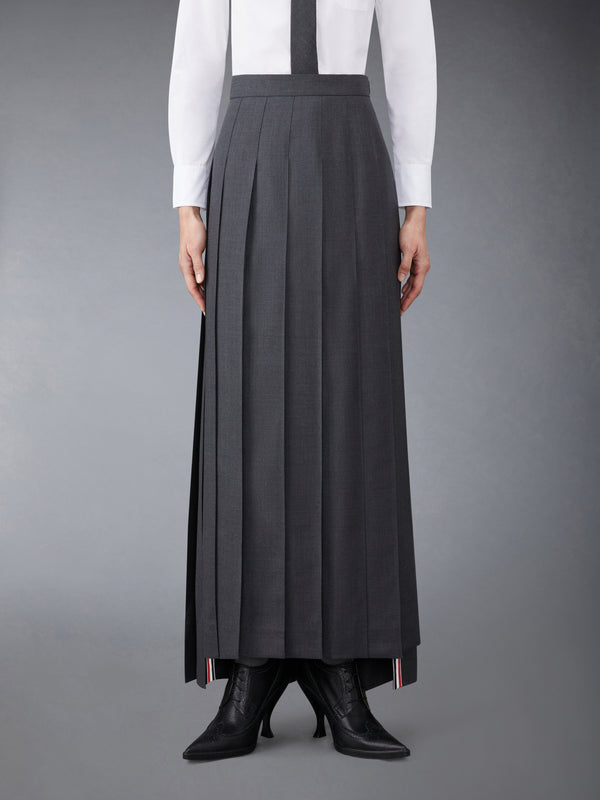 SUPER 120’S TWILL PLEATED MAXI SKIRT - featured image