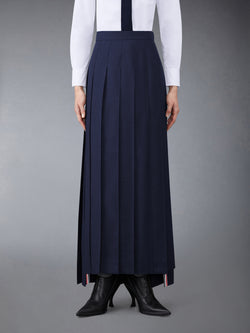SUPER 120’S TWILL PLEATED MAXI SKIRT