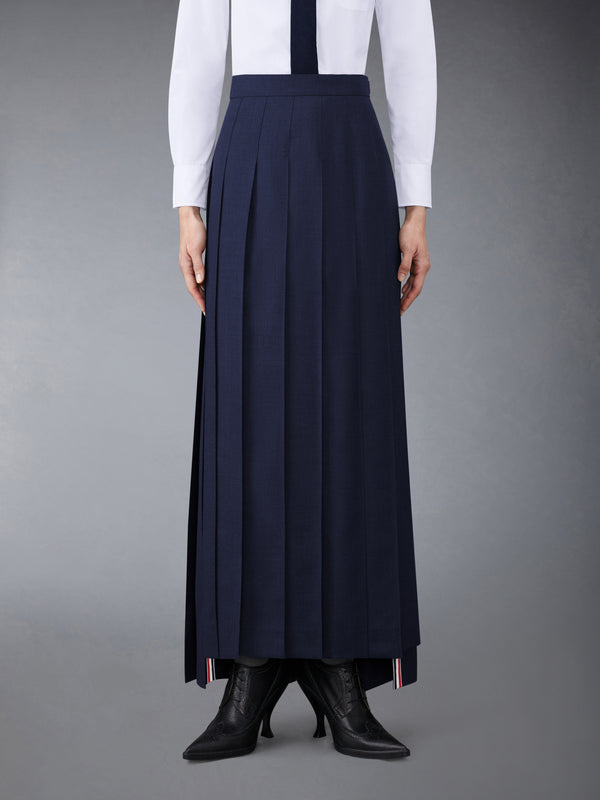 SUPER 120’S TWILL PLEATED MAXI SKIRT - featured image