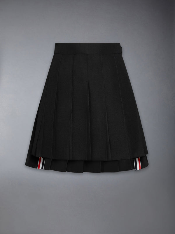 3-PLY WOOL MOHAIR PLEATED MINI SKIRT - featured image