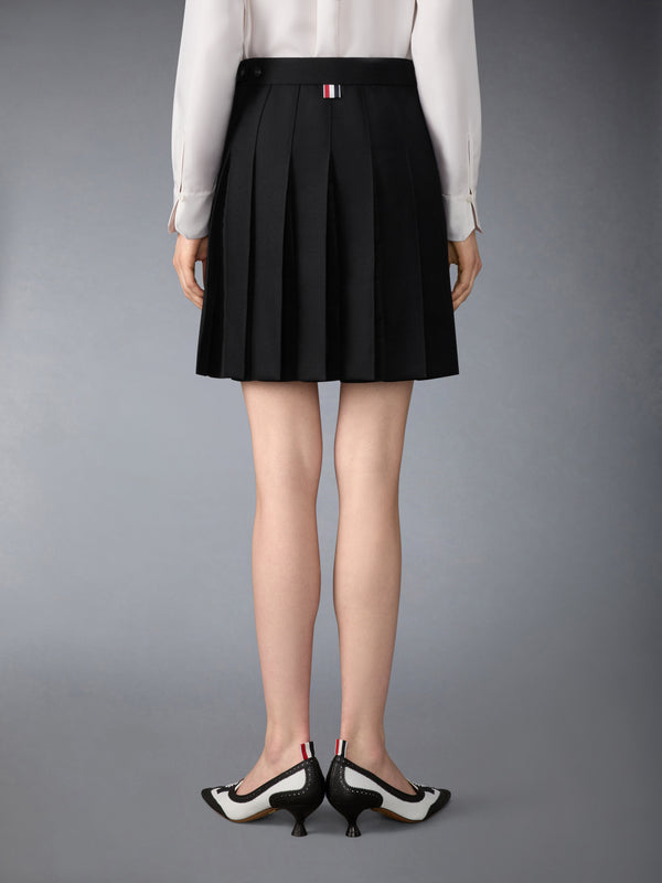 3-PLY WOOL MOHAIR PLEATED MINI SKIRT - image 2
