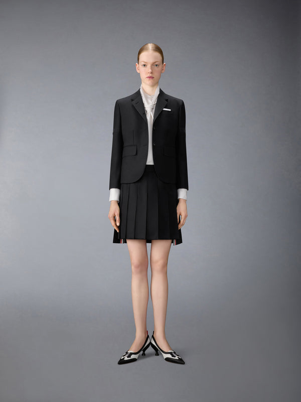 3-PLY WOOL MOHAIR PLEATED MINI SKIRT - image 4