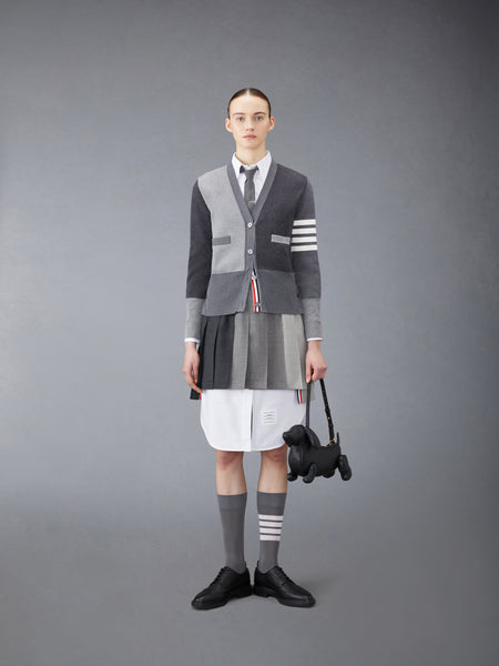FRESCO FUNMIX PLEATED MINI SKIRT DARK GREY