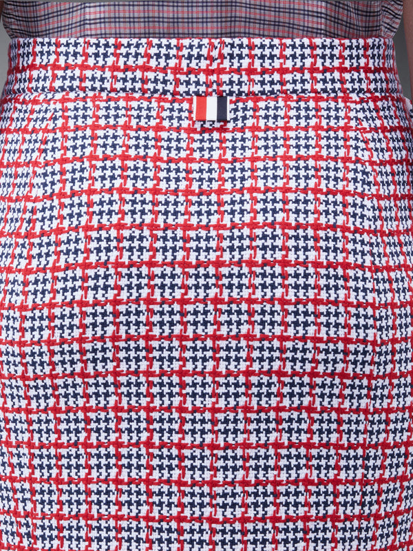 CHECK SUMMER TWEED FRAY MAXI LOW RISE PENCIL SKIRT - image 5
