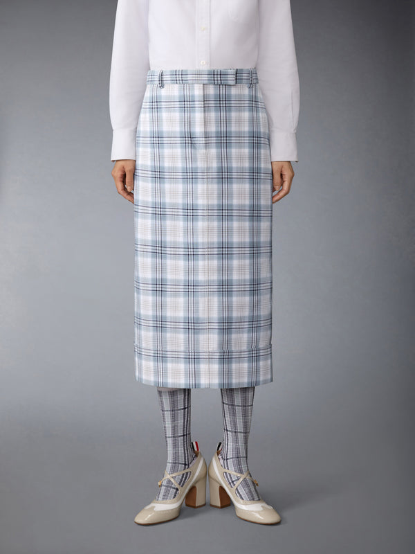 WINDOWPANE PLAID BELTLOOP SACK SKIRT - image 1