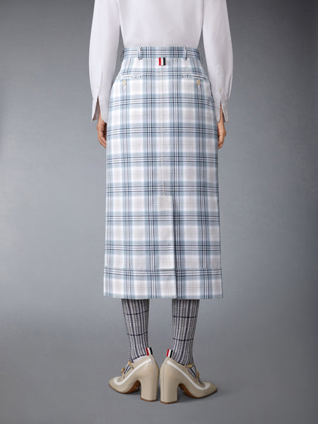 WINDOWPANE PLAID BELTLOOP SACK SKIRT SEASONAL MULTI