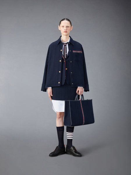TWEED MINI SKIRT NAVY