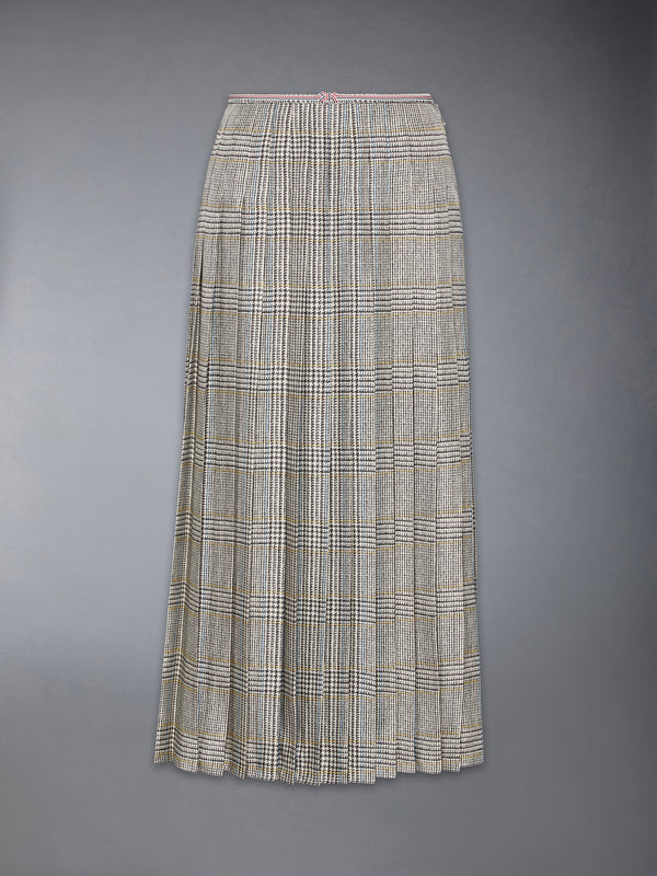 HUNTING TWEED SILK TWILL PLEATED SKIRT - featured image