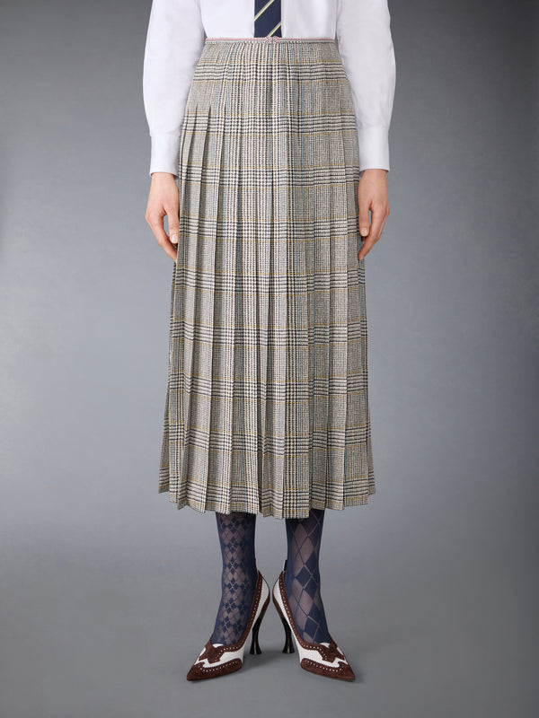 HUNTING TWEED SILK TWILL PLEATED SKIRT - image 1
