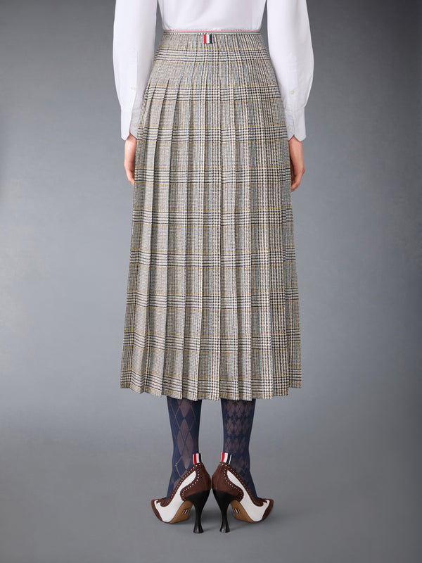 HUNTING TWEED SILK TWILL PLEATED SKIRT - image 3