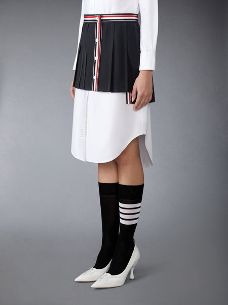 SCHOOL UNIFORM PLAIN WEAVE MINI PLEATED WRAP SKIRT BLACK