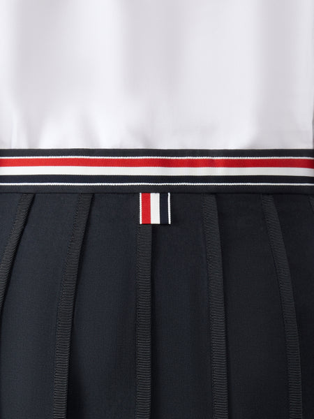 SCHOOL UNIFORM PLAIN WEAVE MINI PLEATED WRAP SKIRT BLACK