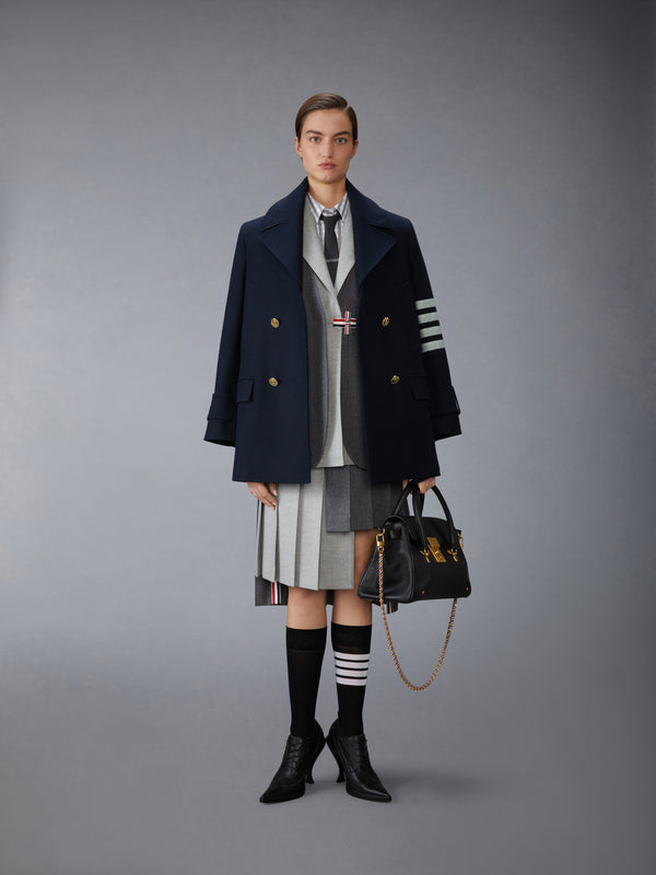 WOOL FLANNEL 4-BAR PLEATED SKIRT - image 3