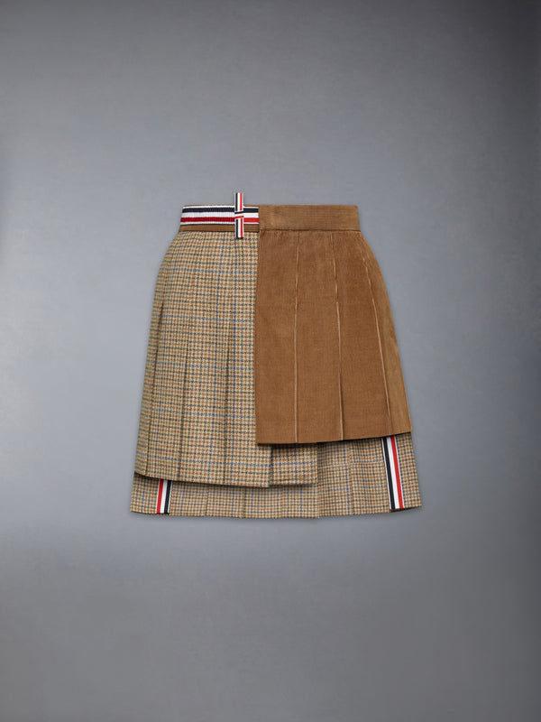 GUNCLUB CHECK CHEVIOT TWEED PLEATED MINI SKIRT - featured image