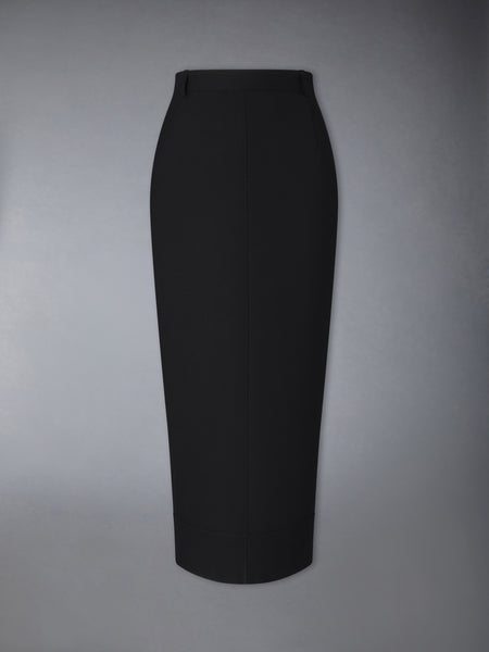 HOPSACK SUITING PENCIL SKIRT BLACK