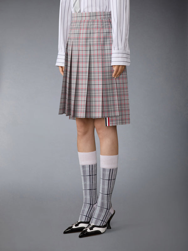 プレイド チェック クールウール プリーツスカート - image 2