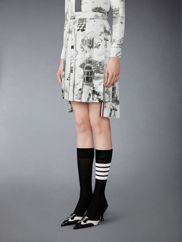 SILK TWILL HECTOR TOILE PLEATED SKIRT - image 2