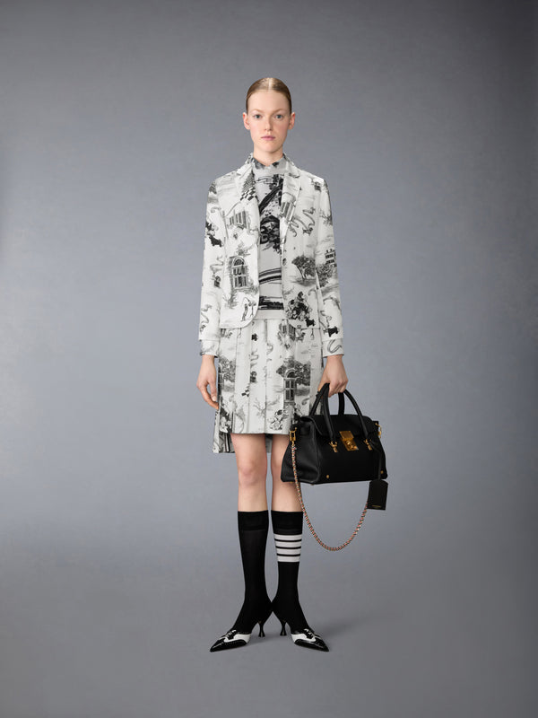 SILK TWILL HECTOR TOILE PLEATED SKIRT - image 4