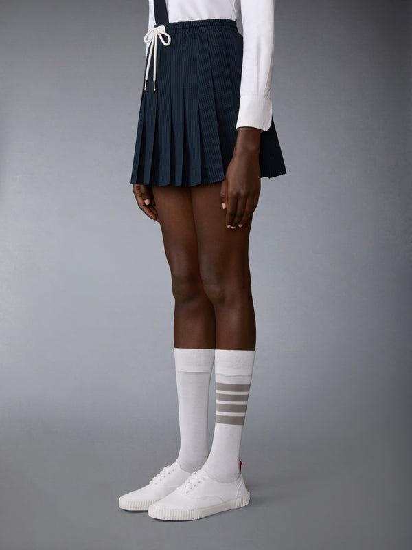 WOOL SEERSUCKER DRAWSTRING PLEATED MINI SKIRT - image 2