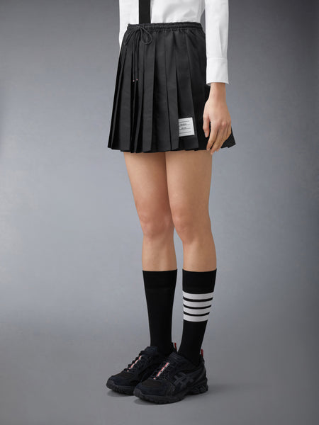 RIPSTOP PLEATED MINI SKIRT BLACK