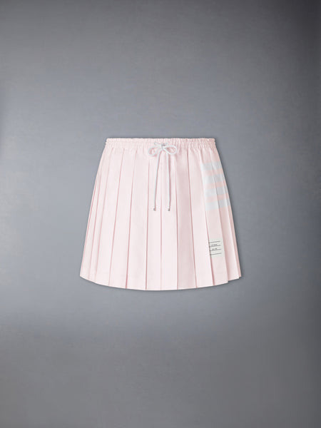 OXFORD 4-BAR DRAWSTRING PLEATED MINI SKIRT ライト ピンク