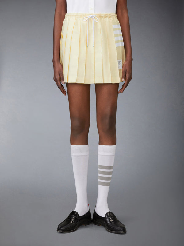 OXFORD 4-BAR DRAWSTRING PLEATED MINI SKIRT - image 1