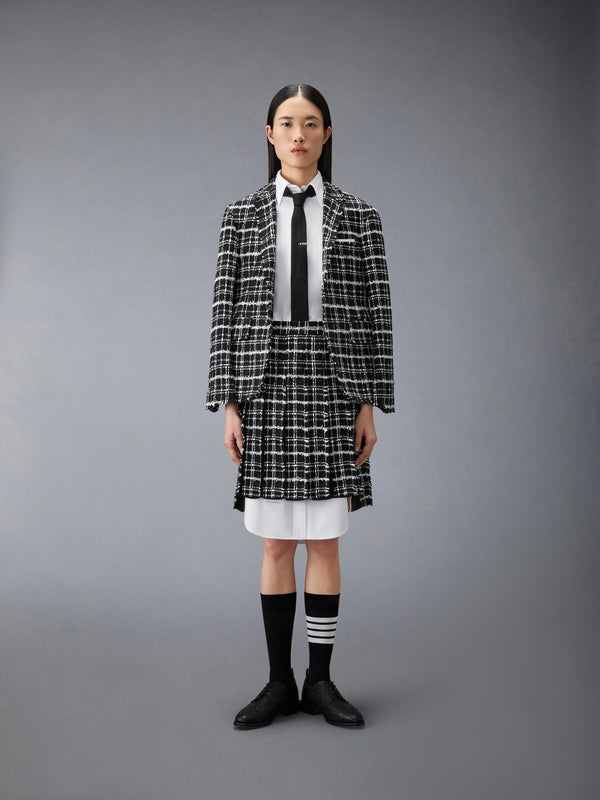 RIBBON TWEED PLEATED SKIRT WITH FRAY EDGE - image 5