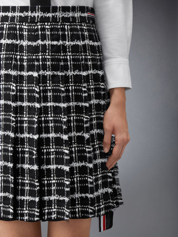 RIBBON TWEED PLEATED SKIRT WITH FRAY EDGE - image 6
