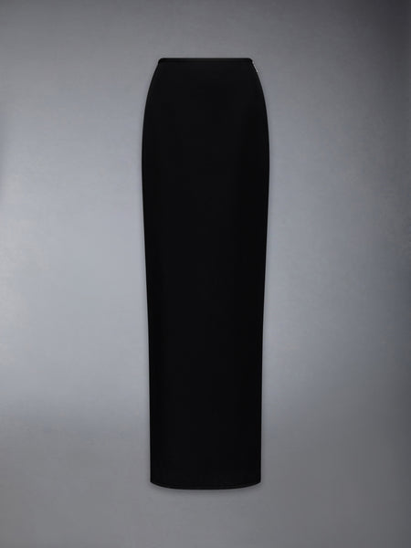 WHIPCORD HOBBLE MAXI SKIRT BLACK