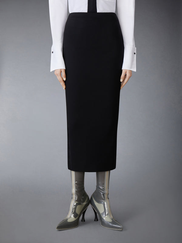 SOLID WOOL CREPE LOW RISE MAXI HOBBLE SKIRT - image 1