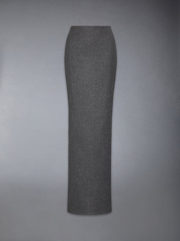 SOLID WOOL FLANNEL PENCIL SKIRT - featured image