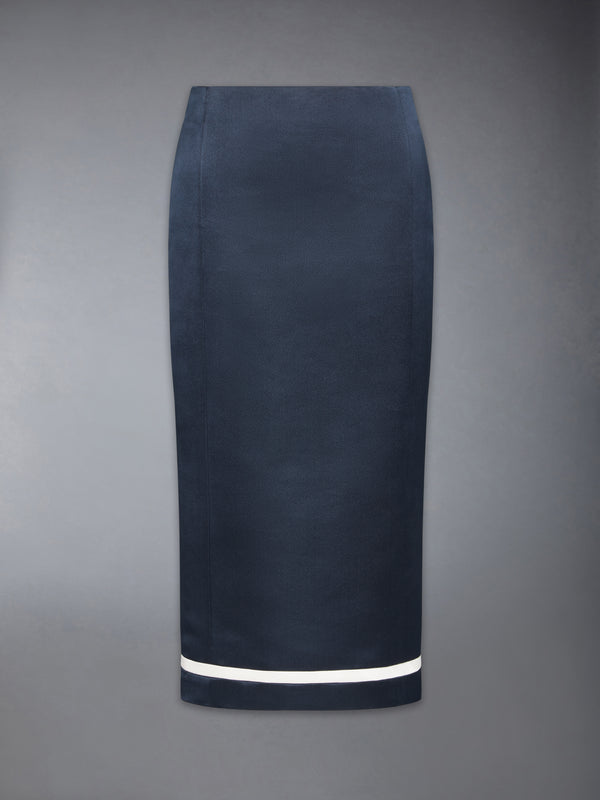 SOLID DOUBLE DUCHESS PENCIL SKIRT - featured image