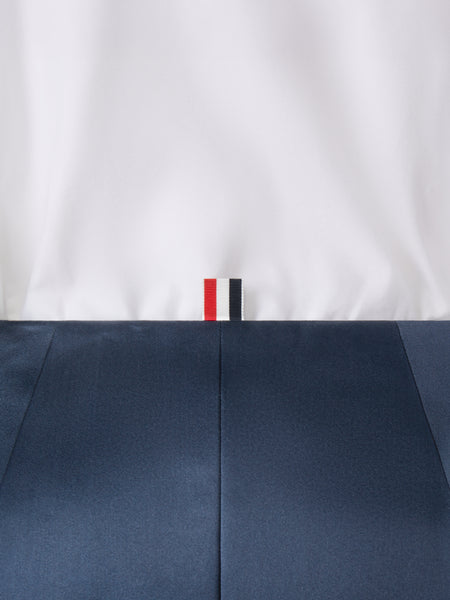 SOLID DOUBLE DUCHESS PENCIL SKIRT NAVY