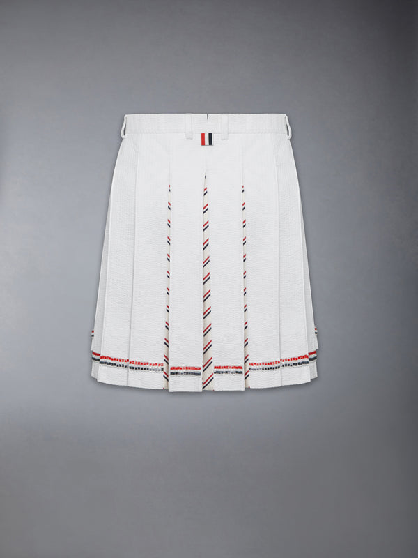RWB BUGLE BEAD TIPPING LOW RISE PLEATED SKIRT - image 7