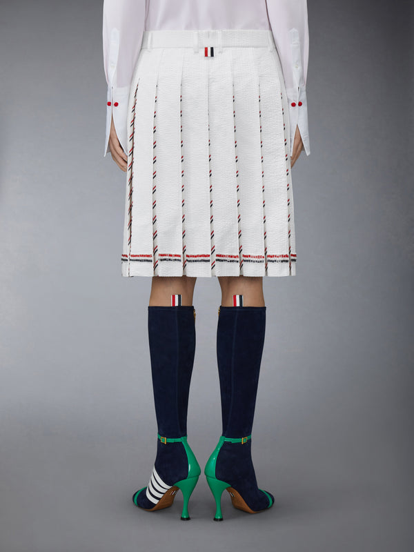 RWB BUGLE BEAD TIPPING LOW RISE PLEATED SKIRT - image 3
