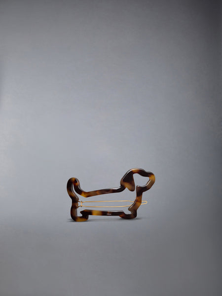 ACETATE HECTOR HAIR CLIP BROWN