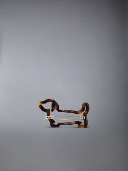 ACETATE HECTOR HAIR CLIP BROWN