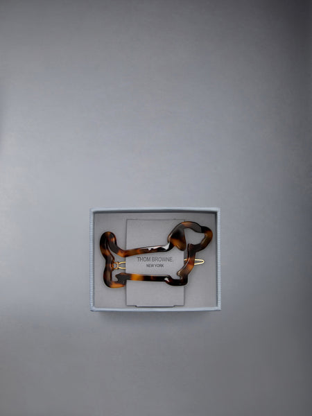 ACETATE HECTOR HAIR CLIP BROWN