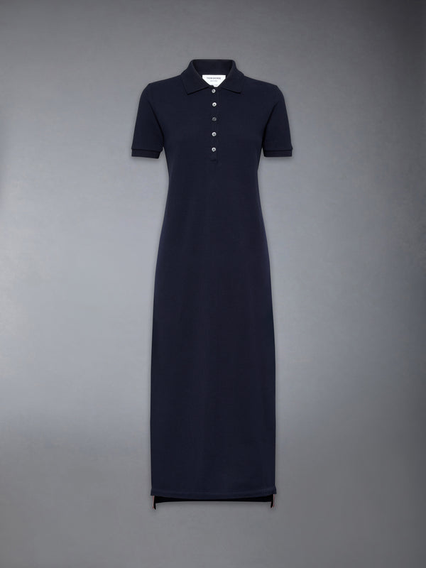 PIQUE RWB STRIPE POLO MIDI DRESS - featured image
