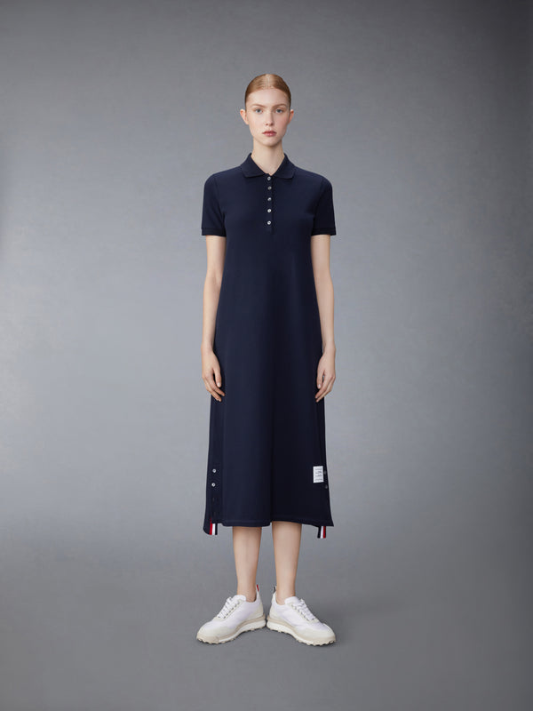 PIQUE RWB STRIPE POLO MIDI DRESS - image 1
