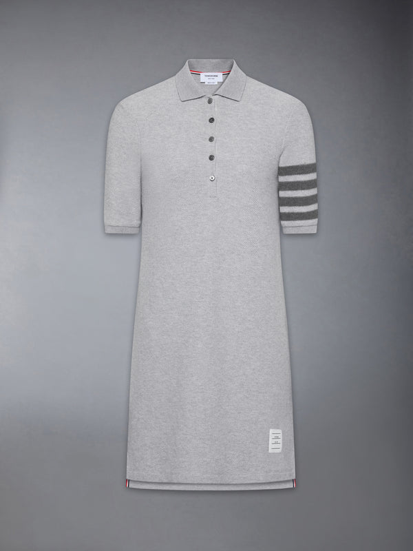 TEXTURED PIQUE 4-BAR POLO DRESS - featured image